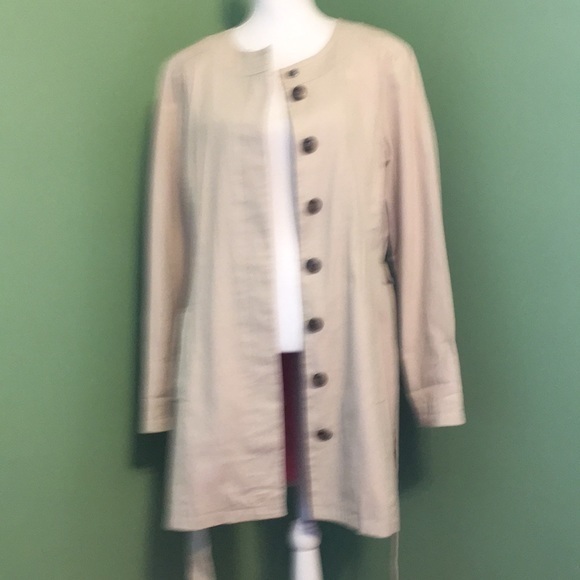 LONG TALL SALLY belted beige trench coat - Picture 6 of 9